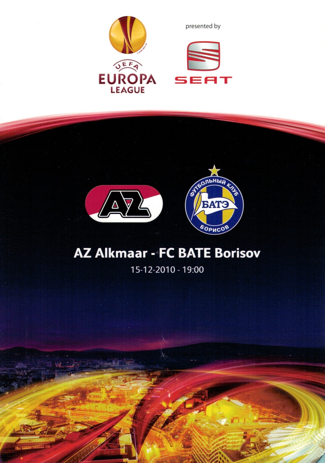 AZ Programma 15-dec-2010 Bate Borisov thuis